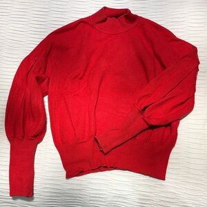 Red Women's Turtleneck Sweater